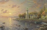 Thomas Kinkade Canvas Paintings - Serenity Cove